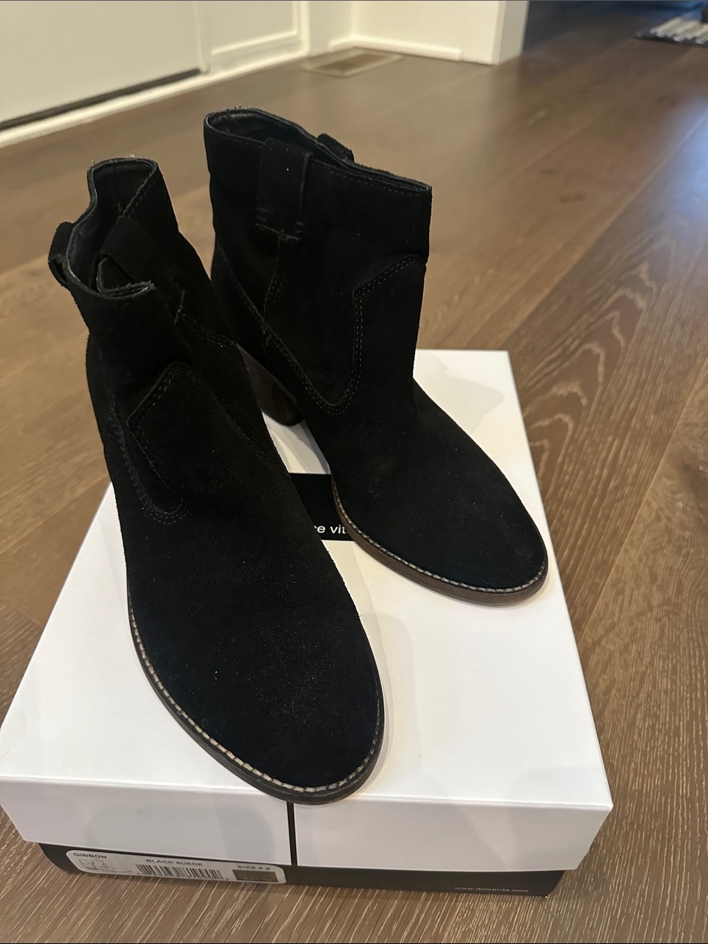 Dolce Vita Black Suede Ankle Booties